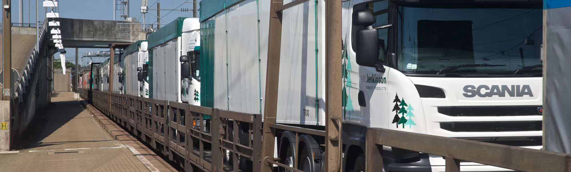 A.W. Jenkinson wagon heading outbound on Eurotunnel